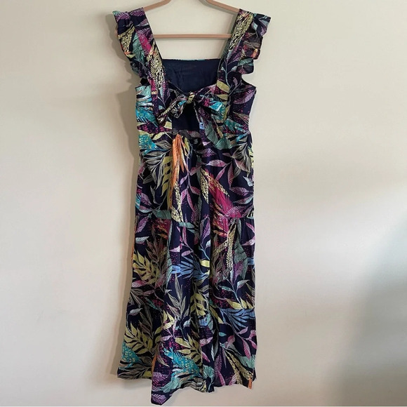 BeachLunchLounge Alicia Floral Tie Back Dress size small - Picture 6 of 9